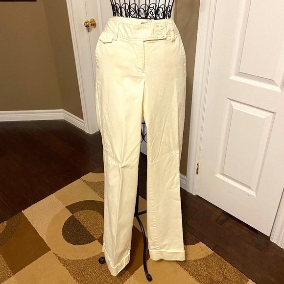 ๐ 3 for $45 Crisp White Cotton Pants! 32" inseam!! Joe Fresh Size 8 TALL EUC - Picture 1 of 14